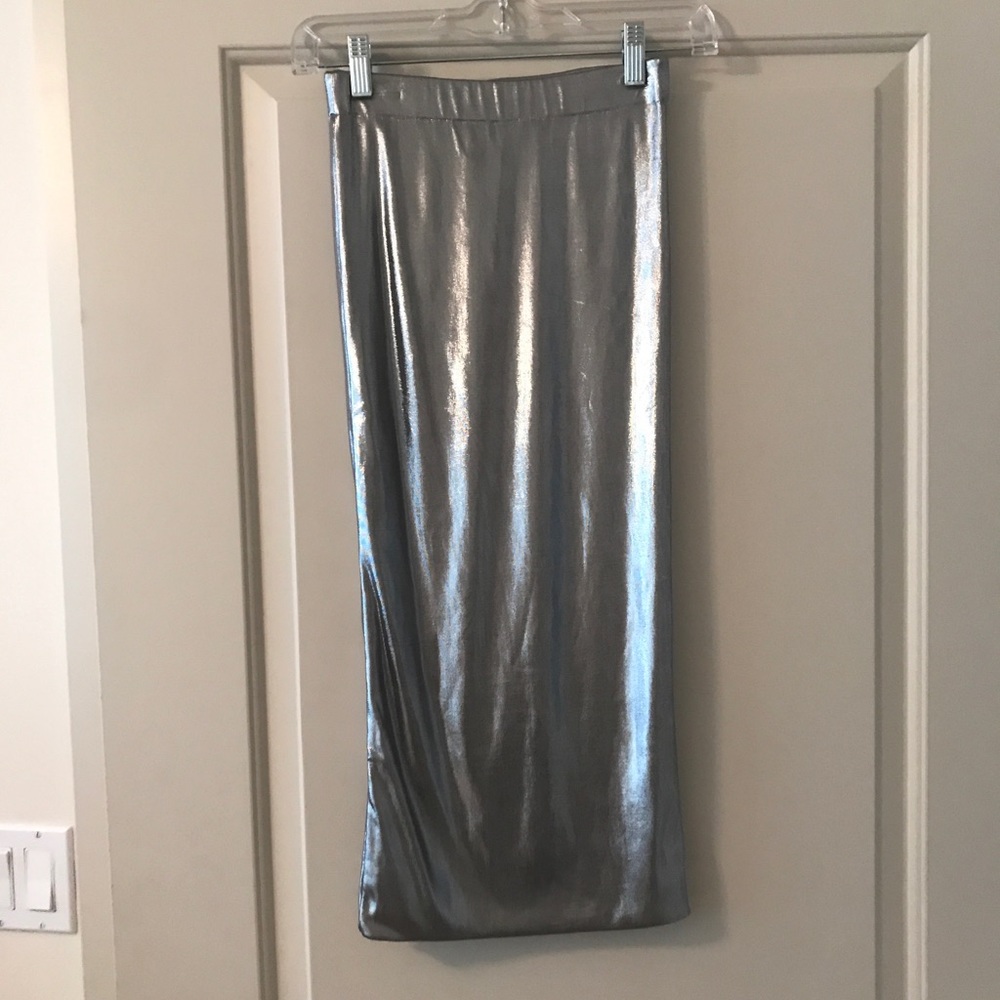 Silver maxi skirt size 2